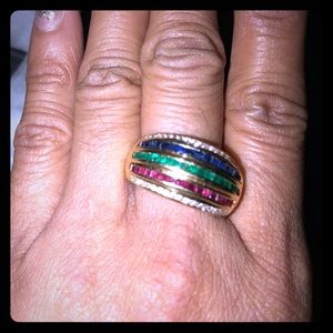 14 k gold w gemstones 8 mixture of colors